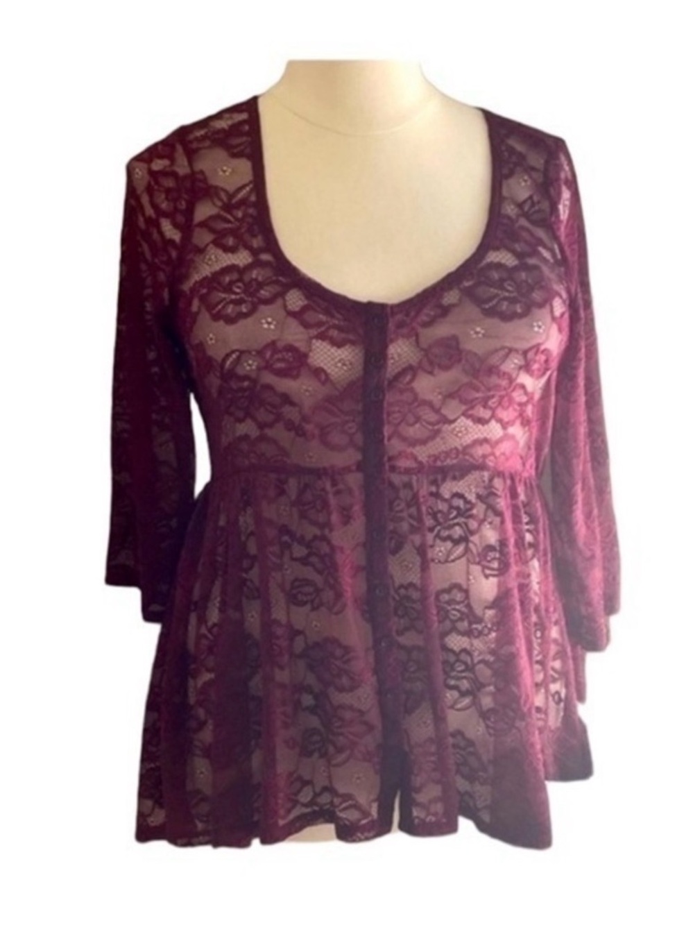 Torrid top lace floral top